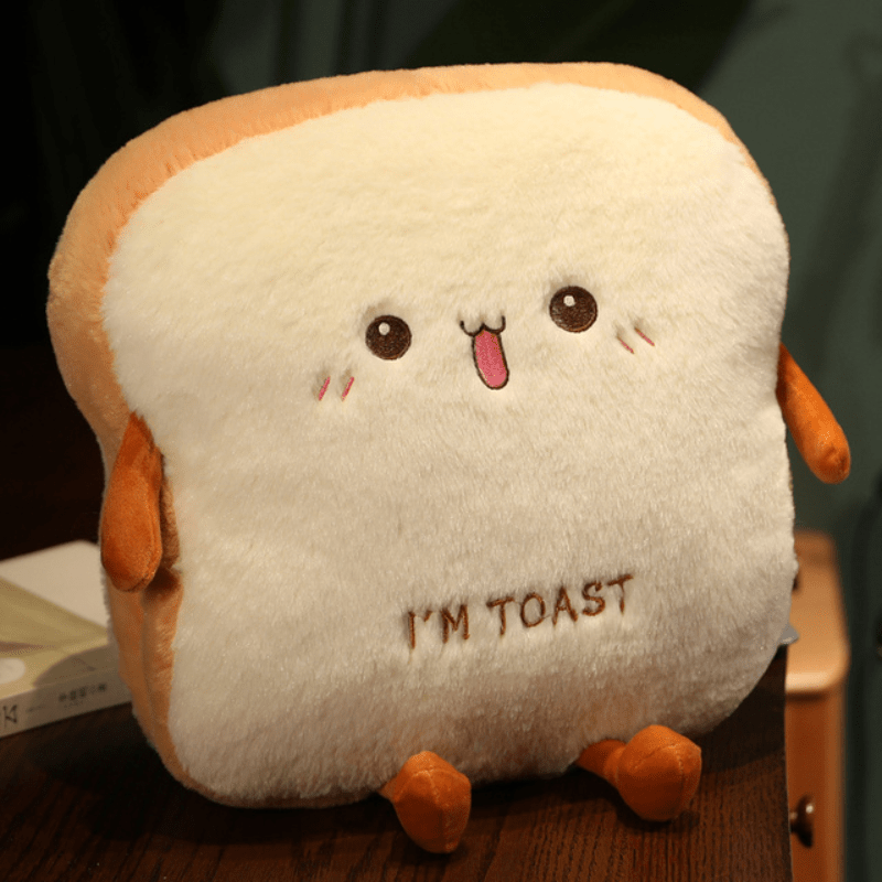 Cozy Toast Plush Pillow