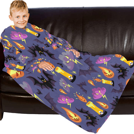 Blanket Robe with Sleeves for Kids