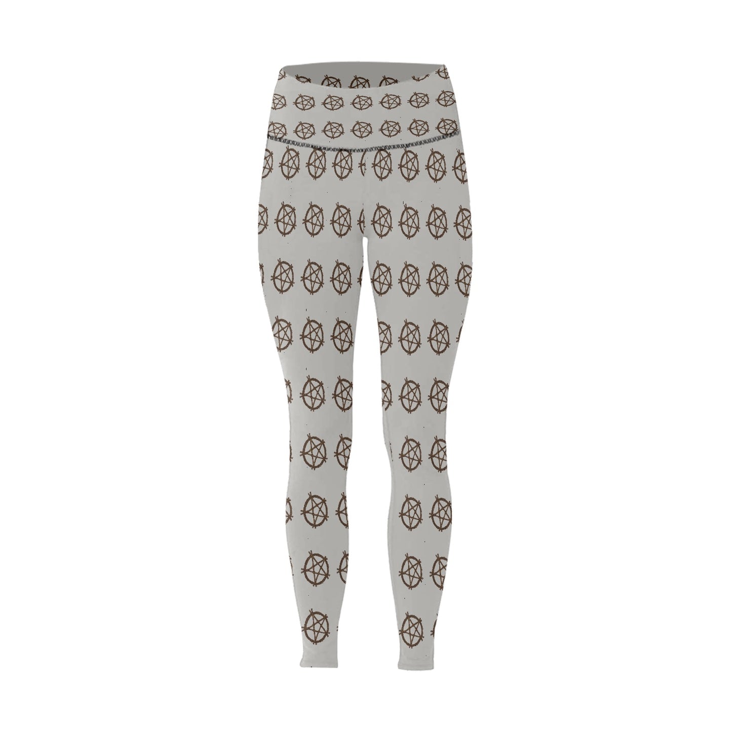 Women's witchy High-Waisted Leggings - Rustic Pentagram