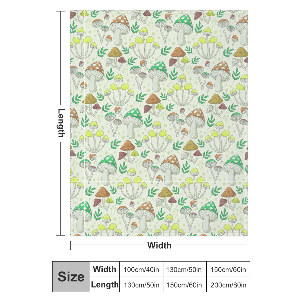 Super Soft Enchanted Mushroom Forest Flannel Blanket - Where Nature Meets Comfort
