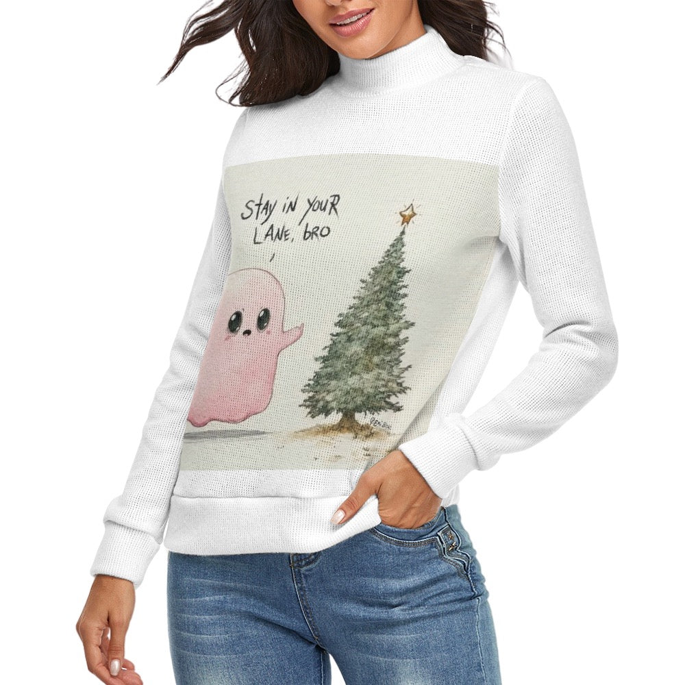 Stay In Your Lane, Bro - Women’s Turtleneck Sweater