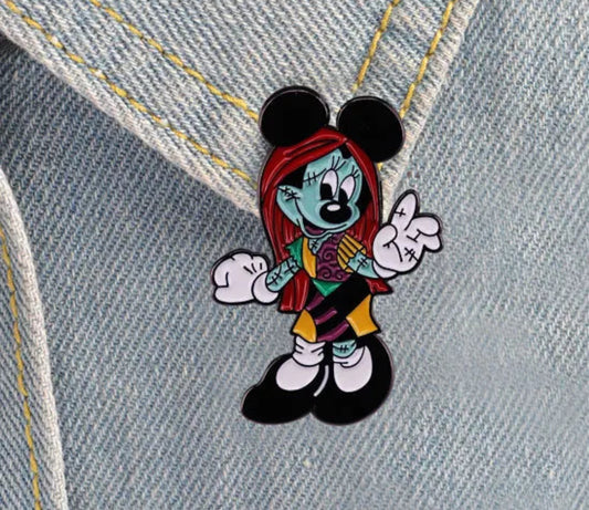 Nightmare Before Christmas Sally Enamel Pin - Cartoon Brooch Badge