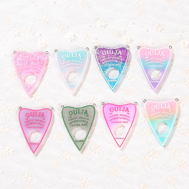 Ouija Planchette Charms - "Mystic Messages" Jewellery Collection (10-Piece Set)