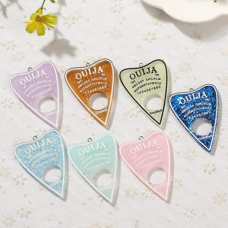 Ouija Planchette Charms - "Mystic Messages" Jewellery Collection (10-Piece Set)