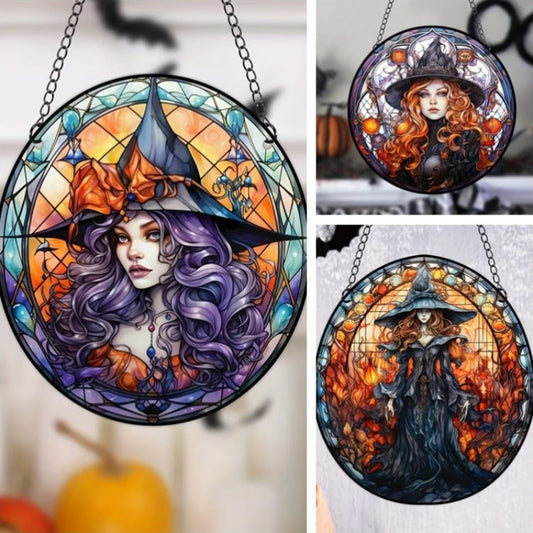 Witch's Window Magic" Stained Glass     Sun-catcher.