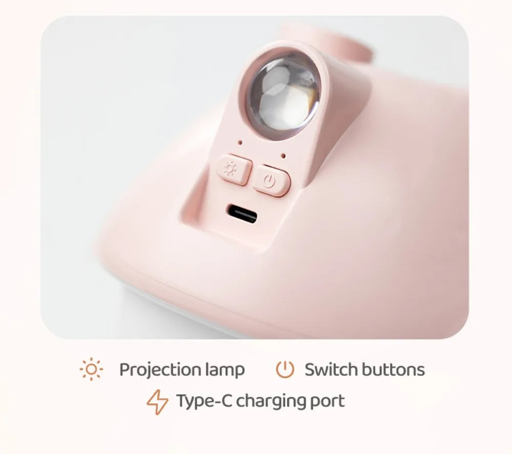Mushroom Cartoon Air Humidifier 300ml USB Essential Oil Aroma Diffuser Colorful Lighting Cute Mushroom House Desktop Decoration