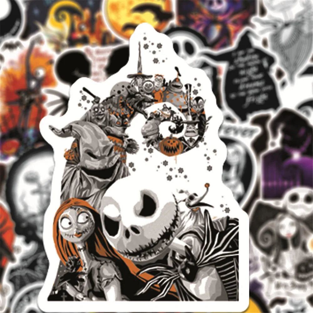 Nightmare Before Christmas Halloween Cartoon Sticker Pack - DIY Graffiti Decals