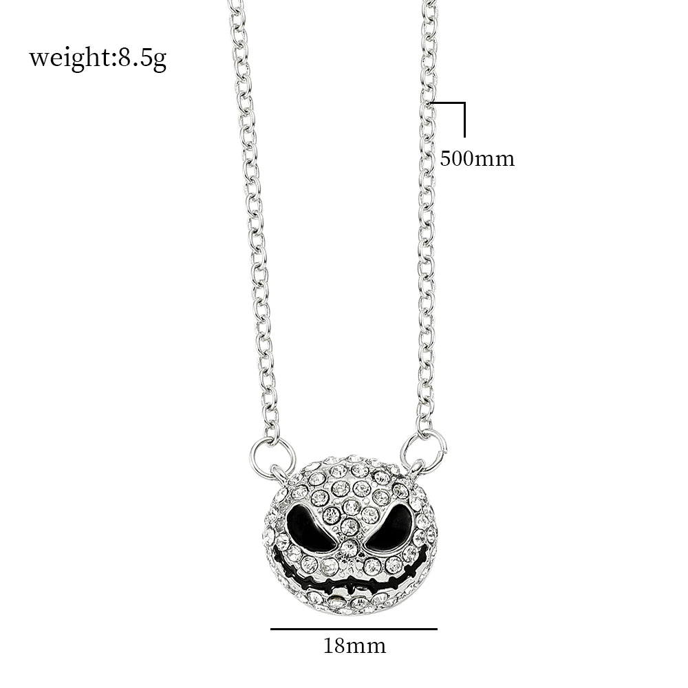 The Nightmare Before Christmas Luxury Rhinestone Choker - Jack Skellington Crystal Statement Necklace