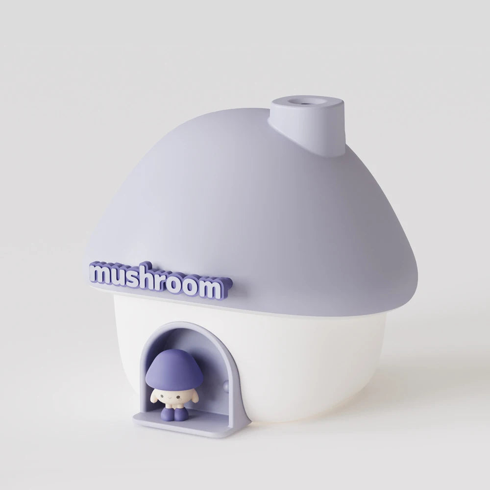 Mushroom Cartoon Air Humidifier 300ml USB Essential Oil Aroma Diffuser Colorful Lighting Cute Mushroom House Desktop Decoration