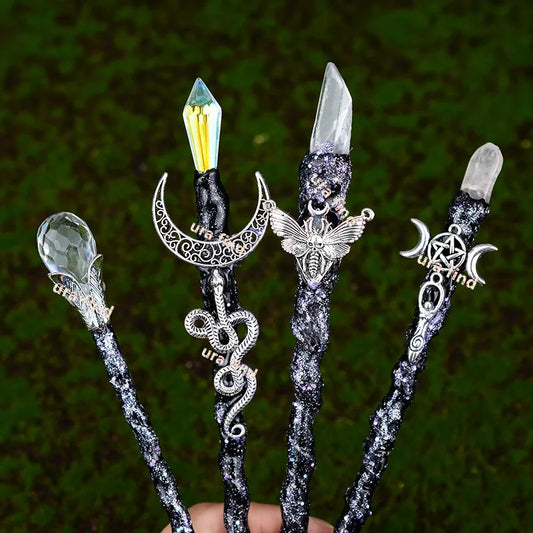 Triple Moon Goddess" Magic Wands
