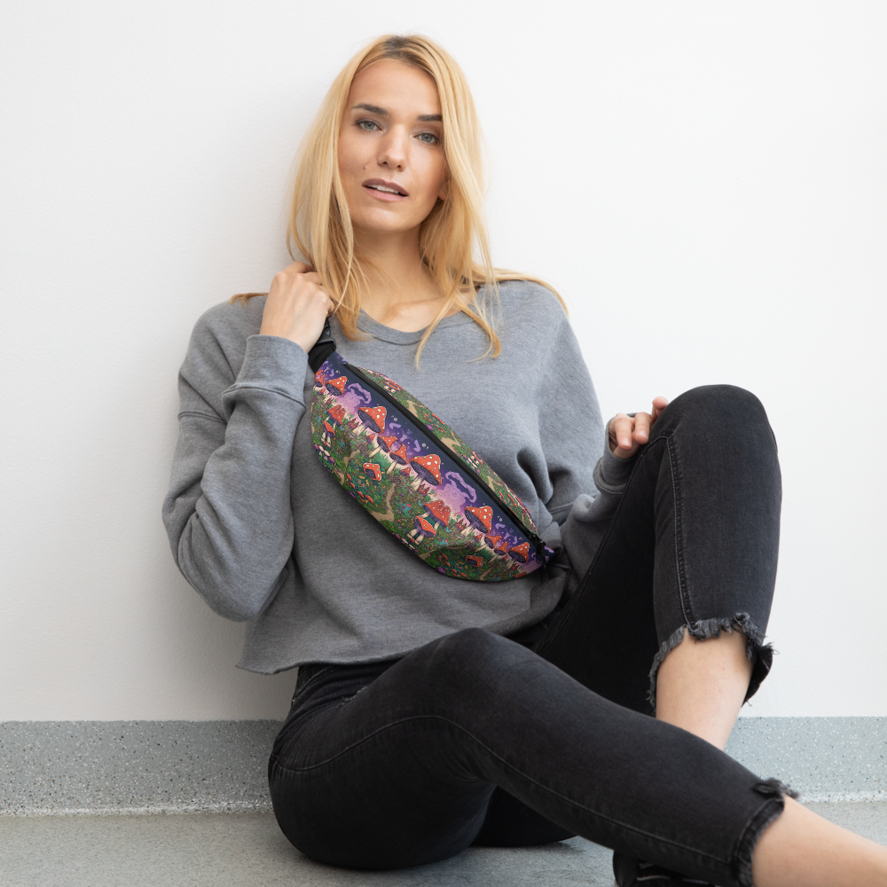 Mushroom and leaf design Fanny Pack