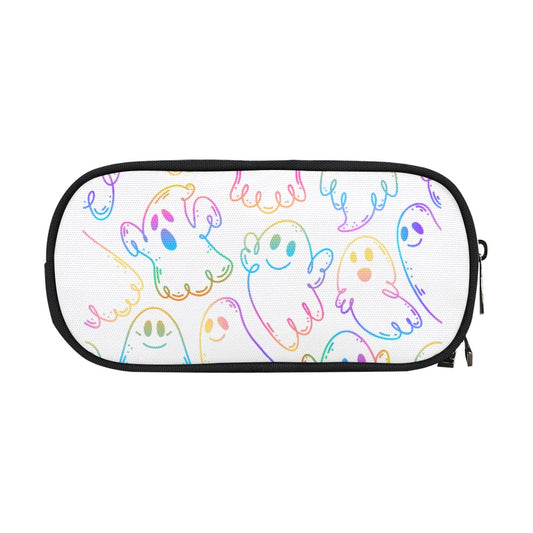 "Good Vibes Only" Rainbow Ghost Pencil Pouch - Spread Joy Wherever You Go!